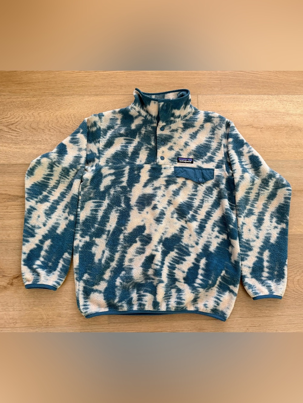 Patagonia Lightweight Synchilla Snap-T Pullover Mighty Mycelium XS Wavy Blue